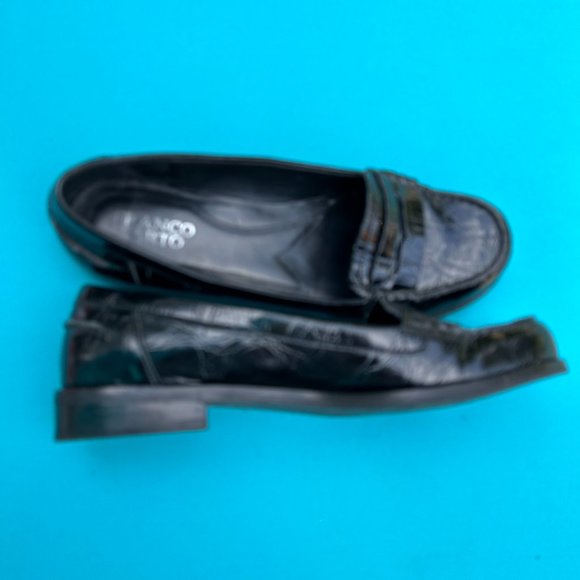 Franco Sarto Croco-Embossed Patent Leather Penny Loafers - Picture 1 of 5